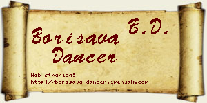 Borisava Dancer vizit kartica